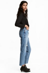 Straight Ankle High Jeans